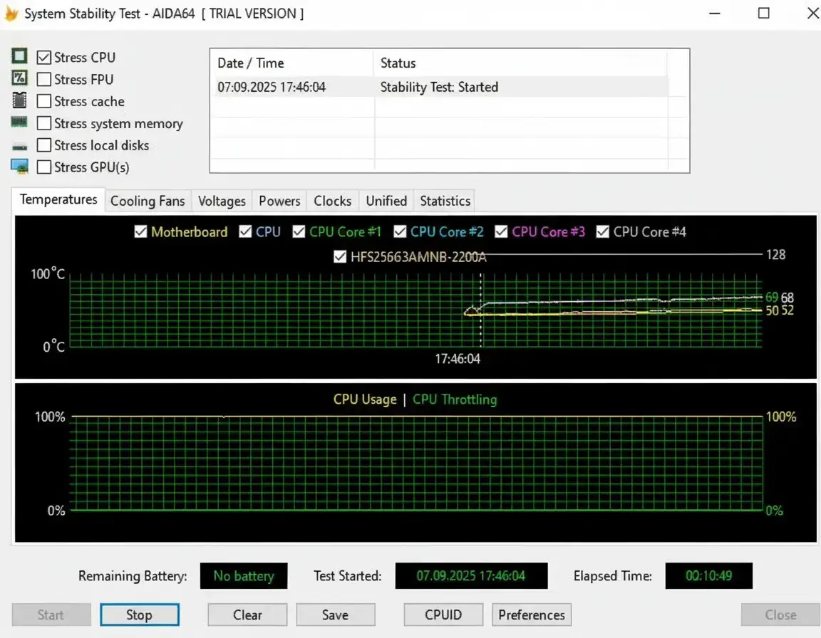 aida cpu test pentium j6426 passive pc